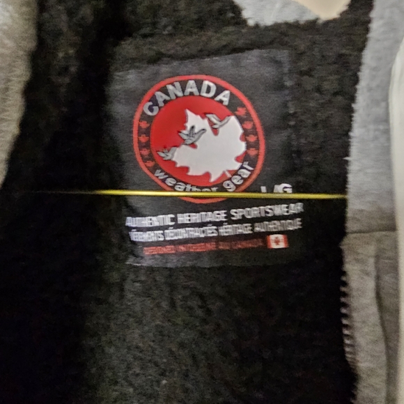 Canada Weather Gear Gray Fleece Lined Hooded Lightweight Jacket - Picture 11 of 13